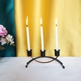 thumbnail image 4 of Candelabros de 3 brazos de altura para velas cónicas de metal Negro, 4 of 8