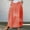Orange, variant on Fiudx Womens Clothes Clearance Summer Solid Color Mid-Length Dress Casual Slim Fit Ruched Bodycon Skirt Todays Clearance Deal