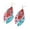 Red2, variant on Patriotic 250th Anniversary Earrings American Flag Teardrop Dangle Earrings 4th of July Red White Blue Earrings Lightweight Leather Independence Day Celebration Jewelry
