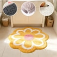 thumbnail image 6 of MMJ Bathroom Rugs Flower Shape Soft Absorbent Antiskid Bath Mat for Bathroom Floor Door 31.5x31.5in, 6 of 6