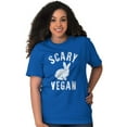 thumbnail image 4 of Scary Vegan Bunny Rabbit Vegetarian Plus Size Crewneck Graphic Tee Shirt Brisco Brands 4X, 4 of 5