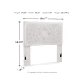 thumbnail image 6 of Signature Design by Ashley Traditional Paxberry Full Panel Headboard, Whitewash, 6 of 6
