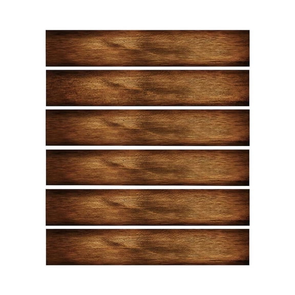 6Pcs Wood Pattern Tile Floor Stair Sticker Bathroom Kitchen Decor Waterproof Mural Decals Adhesive Art Wallpaper