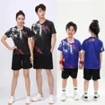 thumbnail image 2 of Nuevo traje de competición de entrenamiento de bádminton de manga corta para hombres, mujeres y niños, diseño impreso personalizable, 2 of 4