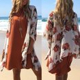 thumbnail image 2 of Mujeres Floral Impreso Gasa Kimono Cardigan Chal Tops Cubrir (M)-128162.02 Tmvgtek Mujer, 2 of 8