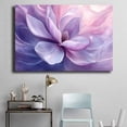 thumbnail image 4 of Mudket Purple Pink Abstract Magnolia Flower Canvas Wall Art, Framed Floral Print, Ready to Hang Wall Decor for Living Room Bedroom Office, Modern Elegant Artwork - 12"L x 8"W, 4 of 10