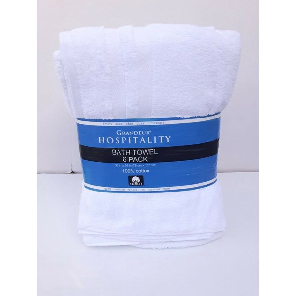 grandeur hospitality bath towel 6 pack