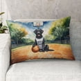 thumbnail image 2 of Happy Father's Day Labrador Retriever Playing Basketball with Best Dad Jersey Quilt Pillowcase Lab Dog Lover Gifts Throw Pillow Cover Bed Home Decor - 13006, 2 of 5