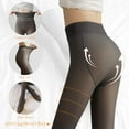thumbnail image 3 of Fleece Lined Tights Women Sheer Fake Translucent Tights Faux Translucent Winter Thermal Warm High Waisted Leggings, 3 of 9
