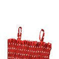 thumbnail image 2 of Franhais 2 Pcs  Baby Summer Outfits,Girls Cold-shoulder Smocked Dot Print Crop Tops + Tiered Skirt, 2 of 9