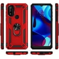 thumbnail image 2 of for Moto G Pure Phone Case,Moto G Pure Case with HD Screen Protector,[ Grade] Ring Car Mount Kickstand Hybrid Hard PC Soft TPU Shockproof Protective Case for Moto G Pure (Red), 2 of 6