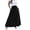 Black, variant on Women's Maxi A-Line Skirt Button Front Elegant Flowy Casual Skirts High Waist Trendy Business Office Skirt with Pockets
