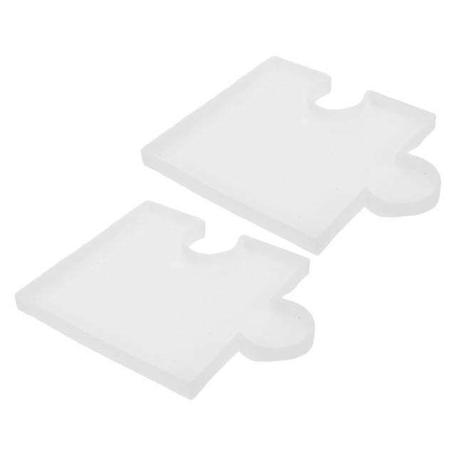 unbranded 2Ud Para Resina En Forma De Posavasos Puzzle De Silicona Flexible Para Proyectos Artísticos