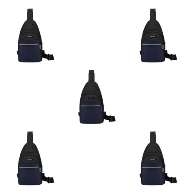 VONKY Large Capacity Chest Pack Bag Hands Free No Burden Polyester Outdoors Chest Bags Chest Bag For Men Easy To Carry blue 5Set