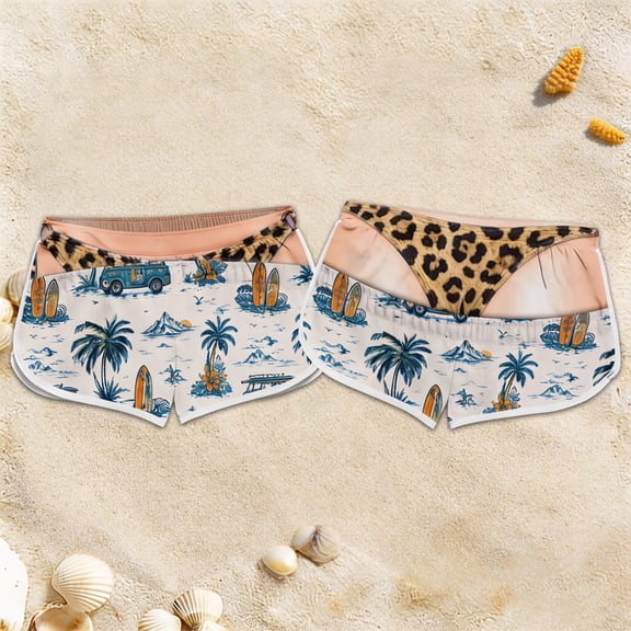 Funny Bathing Suits For Women Prank Swimsuit Gag Gifts Novelty Beach Cover Up Shorts With Pockets Summer Quick Dry
