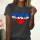 thumbnail image 2 of Blusa informal de manga corta con cuello redondo y estampado suelto de verano para mujer con estilo OAVQHLG3B Store  lin121212, 2 of 4