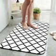thumbnail image 2 of 1pc Black and White Geometric Design Bathroom Rug Bathroom Decor and Accessories- Durable,Anti Slip,And Quick Drying,Suitable For Indoor/outdoor Use - Perfect For Bathrooms,Bedrooms,Kitchens, 2 of 9