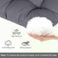 thumbnail image 3 of BPS Outdoor Patio Rocking Chair Cushion, Waterproof Fade-Resistant High Back Cushions, Tufted Pads with Ties, Set of 2, Dark Gray, 3 of 8