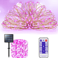 thumbnail image 1 of Dinheiro Guirnaldas de luces solares - 300 luces LED de PVC de 105 pies con control remoto de 8 modos para patio y jardín, 1 of 5