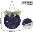 thumbnail image 3 of SKYSONIC Independence Day Welcome Sign for Front Door,All Seasons Welcome Wreath Porch Hanging Decoration for Farmhouse Wall Home Holiday Decoration - 11.8x11.8in, 3 of 7