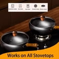 thumbnail image 7 of Uncoated Thick Iron Pot Handmade Hammered Cast Iron with Optional Lid Designs Heavy Duty for Baking Cooking Stewing at Home Kitchen, 7 of 7