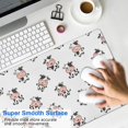thumbnail image 4 of Long Mouse Pads for Desk,White Cow Happy Pattern Desk Mats on Top Of Desks, Desk Mouse Pad Extra Large with 3mm Non-Slip Base and Stitched Edge for Gaming,Office,Work,Home 35.4"x15.7", 4 of 6