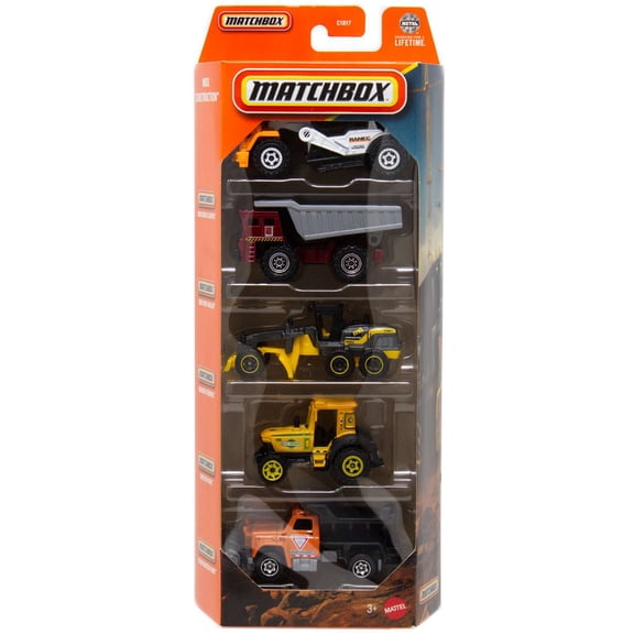 Matchbox MBX Construction Diecast Vehicle 5-Pack