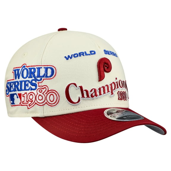 Men's New Era  Cream/Red Philadelphia Phillies World Series 9FORTY M-Crown A-Frame Adjustable Hat