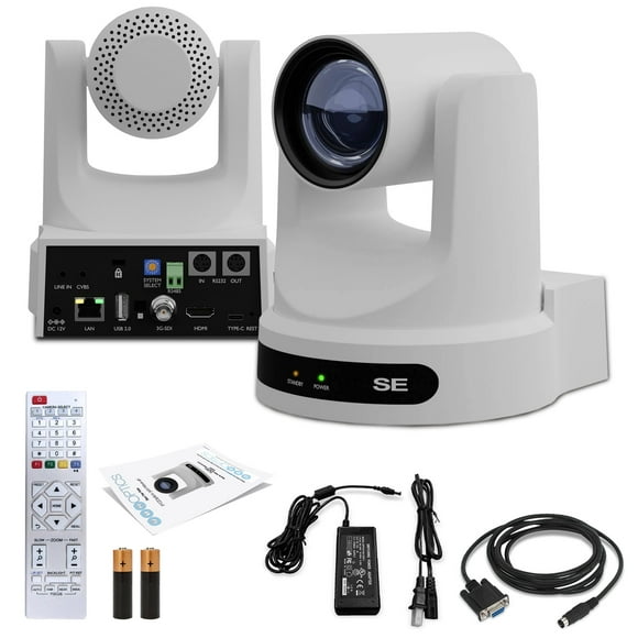 PTZOptics Move SE Caméra PTZ SDI/HDMI/USB/IP avec Zoom Optique 20x (Blanc) (PT20X-SE-WH-G3)