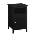 thumbnail image 1 of Pemberly Row Armoire de Rangement en Bois Transitionnelle avec Étagère Noire, 1 of 6