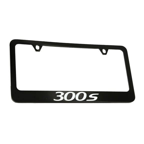 Chrysler 300s Black Coated Metal License Plate Frame Holder