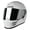 White, variant on SPBM2 Speed Bandit Full Face Racing Helmet - Size Medium - Black