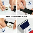 thumbnail image 6 of G128 - 6 Feet Tangle Free Spinning Flagpole (Black) Navy Blue NEW France French 3x5 FT Flag Brass Grommets Printed 150D (Flag Included) Aluminum Flag Pole, 6 of 6
