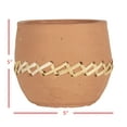 thumbnail image 6 of Foreside Home & Garden Terracotta & Cane Weave Planter, 6 of 7