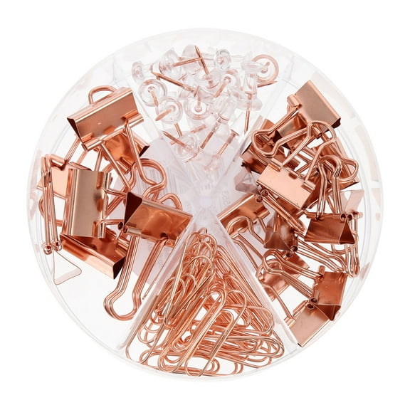 Voiceine 1 Set of Office Paper Clips Iron Thumb Tacks Multi-functional Binder Clips Office Sorting Supplies