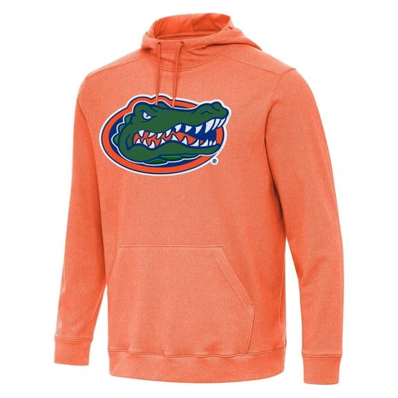 Men's Antigua Heather Orange Florida Gators Cloud Pullover Hoodie