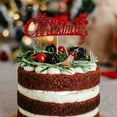 thumbnail image 4 of Fiudx Artículos en oferta con ofertas flash Decoración de pastel de postre navideño Decoración de mesa de postres Complemento de pastel de árbol de Navidad Suministros para fiestas, 4 of 6