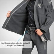 Hayabusa Lightweight Jiu Jitsu Gi - Grey, A4