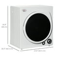 thumbnail image 3 of HOMCOM 1350W Laundry Clothes Dryer, Portable Tumble Dryer, White, 3 of 10