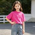 thumbnail image 5 of Acaics Boys Short Sleeve T-Shirt, Kids Oversized Crew Neck Vintage Washed Soft Solid Color Casual Top, Fashion Street Outfit for Summer Daily Wear, 5 of 8