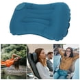 thumbnail image 4 of Almohada de Camping Inflable de 1 Pc con Acción de Bomba Azul Pavo Real Seda de Leche, 4 of 6