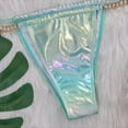 thumbnail image 6 of ZZwxWA Women's Sexy Halter Bikini Swimsuit Two Piece Set Shiny Rhinestone Bra and Tie Side Thong Party Bathing Suit, 6 of 6
