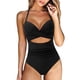 thumbnail image 2 of Savings Clearance 2023 Swimsuits for Women Women Wrap Cut Out One Piece Swimsuit High Waisted Monokini Bathing Suit, 2 of 4