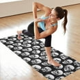 thumbnail image 6 of Black White Skull Pattern Hot Yoga Mat Towel Non Slip for Hot Yoga - Quick-Drying Yoga Mat Cover with 4 Corner Pockets with Travel Bag - Hot Yoga Towel Non Slip 74"x26", 6 of 6