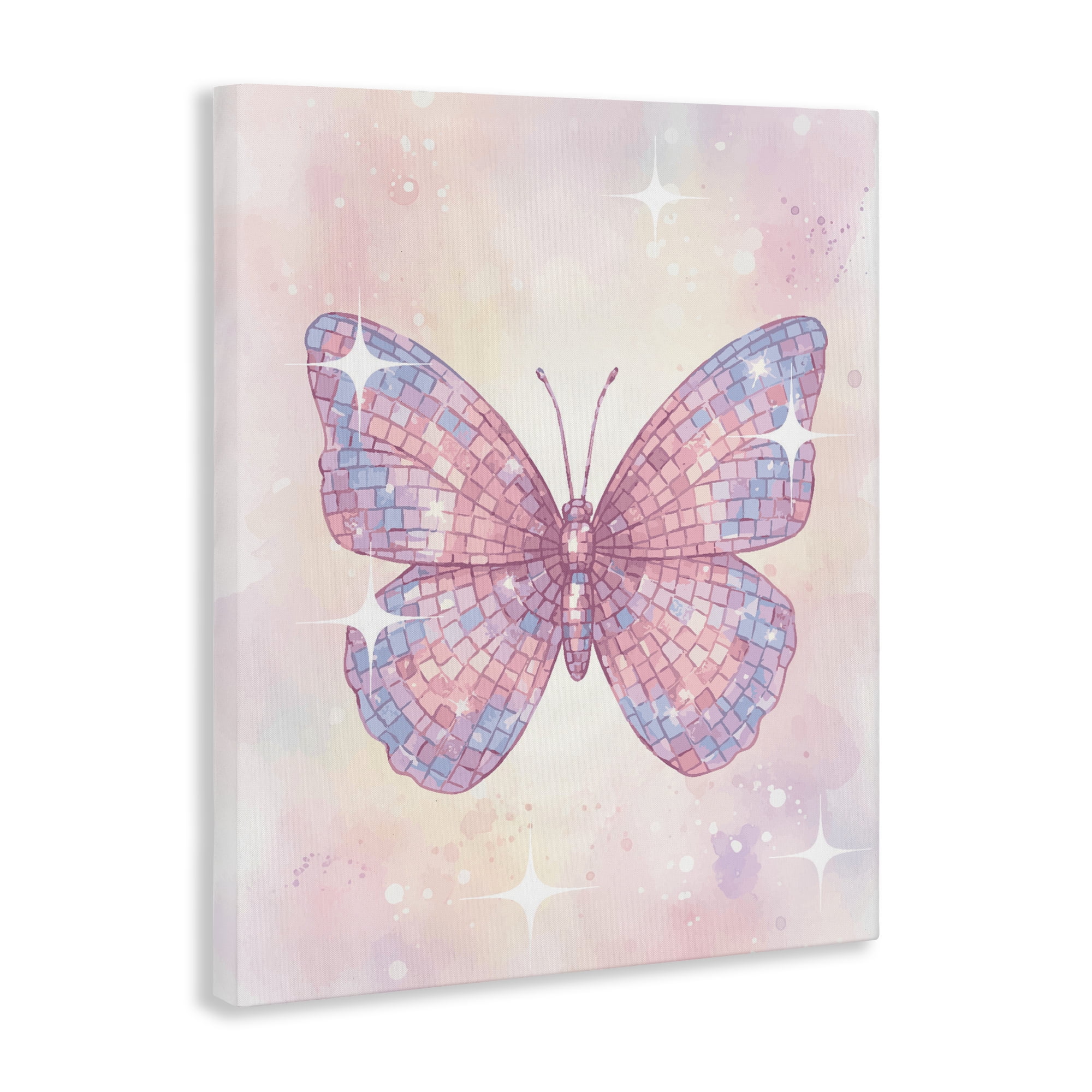 Stupell Industries Delicate Disco Butterfly Canvas Wall Art, design by Lil' Rue