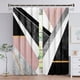 thumbnail image 3 of Cortinas de ducha para baño, con ganchos para duchas escolares, baño y sala de estar negro rosa, 3 of 8