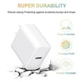 thumbnail image 2 of 2 Pack Type C Charger, Fast Charger Block 20W PD Power Adapter USB C Wall Charger for 14 13 12 Google Pixel Samsung Galaxy, 2 of 6
