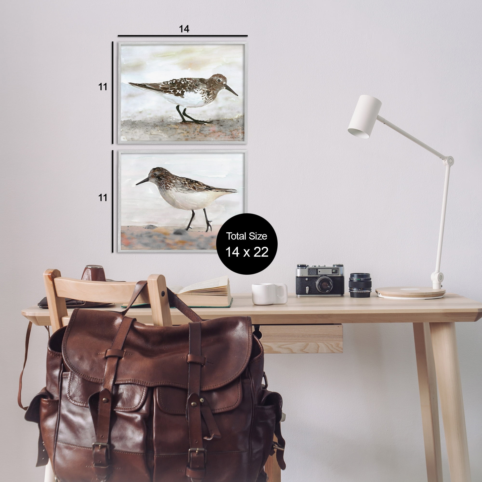 Stupell Industries Sandpipers on Coast Nautical Bird Beach Scene Design by Stellar Design Studio