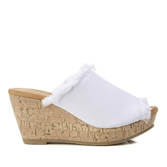 Minnetonka Lola Platform Wedge Slide Sandal, 10M