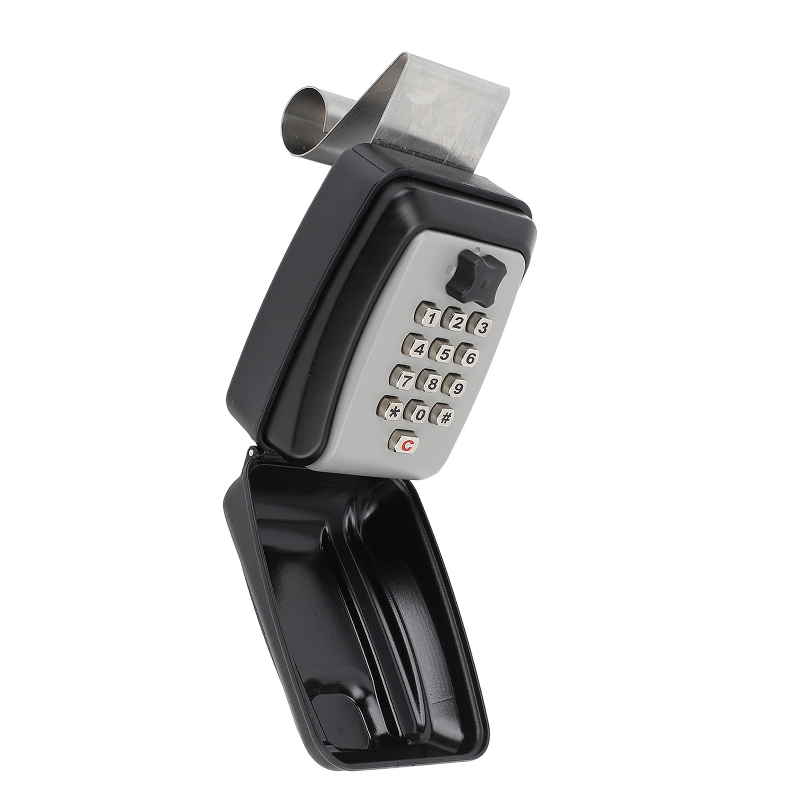 BIMZUC Punch Button Key Lock Box Waterproof 12 Digit Combination Car Window Key Storage Lock Box for Turo (6.69 inches / 17 cm)